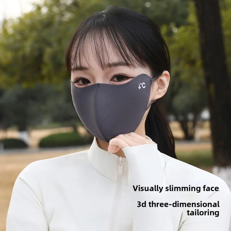 Women Summer Riding Sunscreen Face Mask with Eye Corner Protection Three Dimensional UV Sunshade Cooling Breathable Lightweight