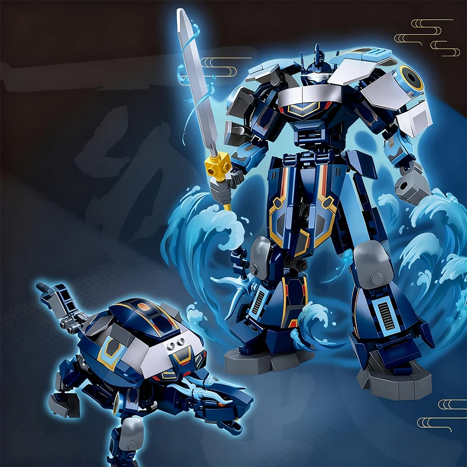 2IN1 Krieger Serie Transformation Mecha Roboter Bausteine Kreative Super Bettle Mechs Montieren Spielzeug Set Für Jungen Kinder Geschenke