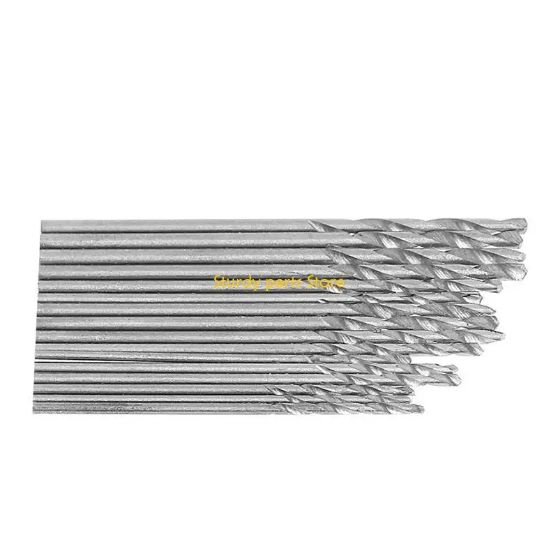 97QC 16PCS HSS Белая стальная спиральная битовая бита 0,8-1,5 мм для электрических упражнений для шлифования