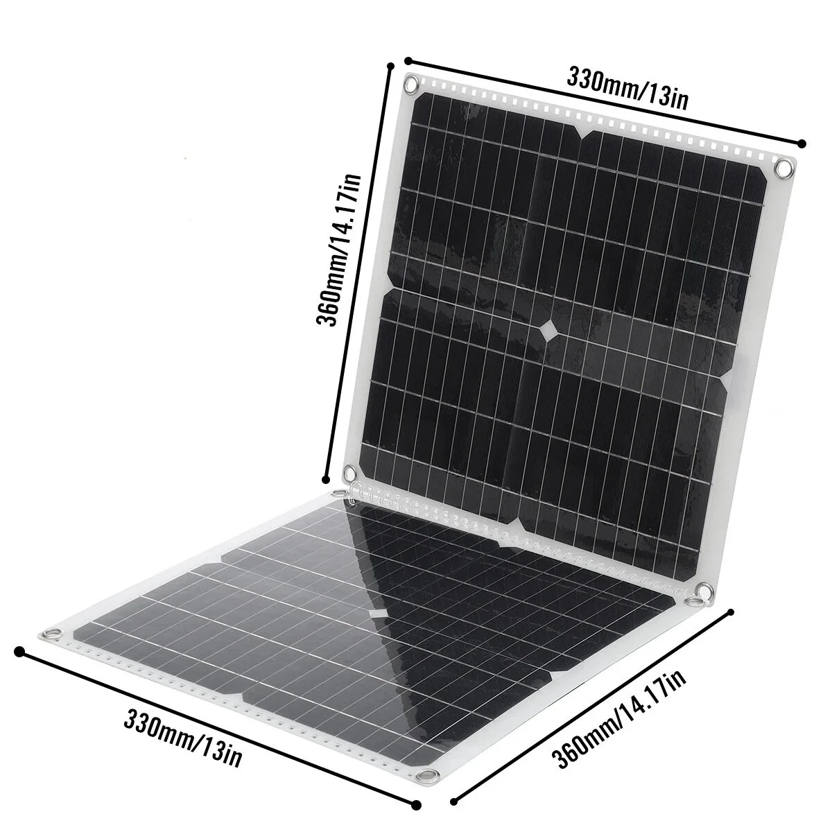 800W Solar Panel With Dual USB+DC Output Portable Foldable Charging Device Outdoor Camping Mobile Power Supply With Controller