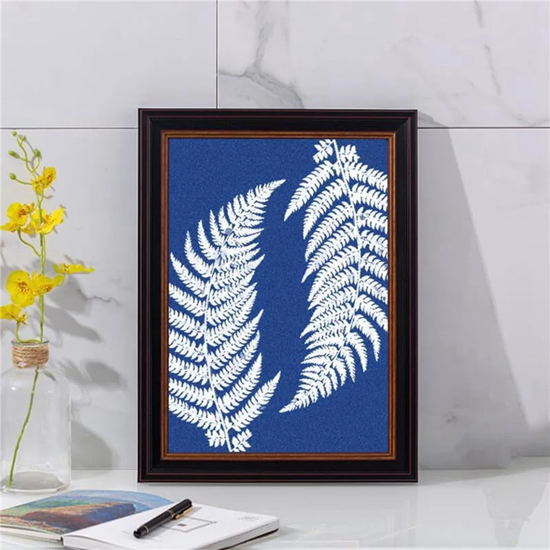 60 ورقة من ورق Cyanotype، مجموعة ورق فني من الشمس، ورق رسم بالطاقة الشمسية، ورق طباعة طبيعي للأطفال والكبار والحرف الفنية