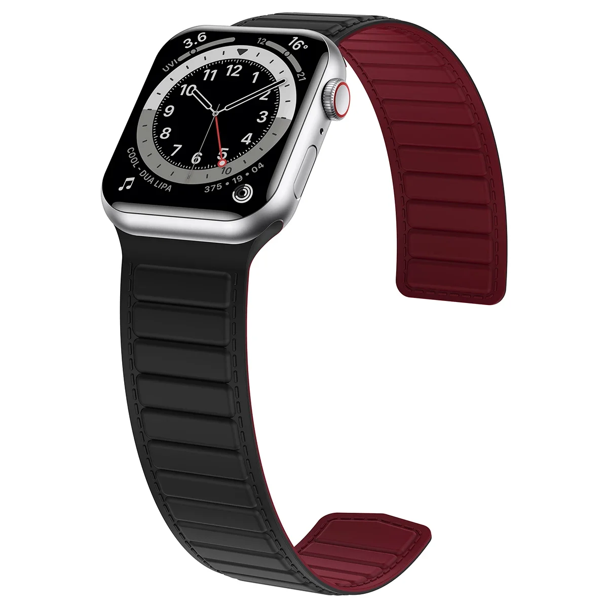 Magnetic Silicone Strap For Apple Watch Ultra/2 49mm 45mm 41mm 44mm 40mm 42mm Bracelet Wristband iWatch 9 8 7 6 5 4 3 SE Correa