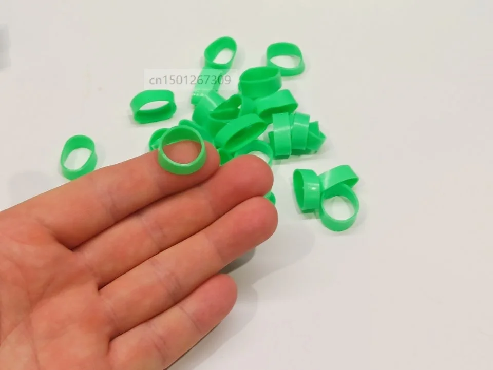 Small Neon Green Rubber Bands Wide 7mm Silicone Elastic Rubbers Ties