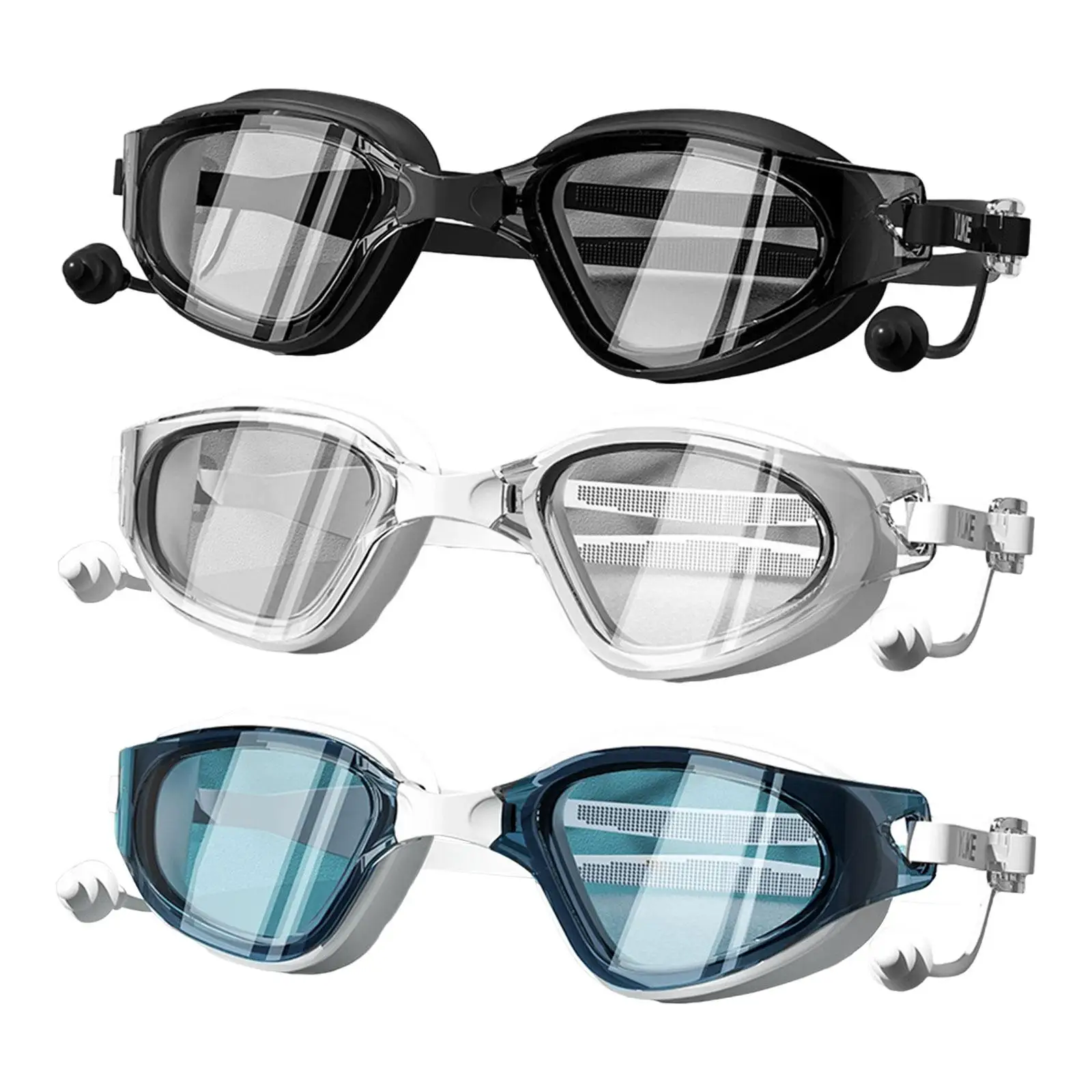 Swimming Goggles with Ear Plug Swim Glasses for Snorkeling Water Sports Pool