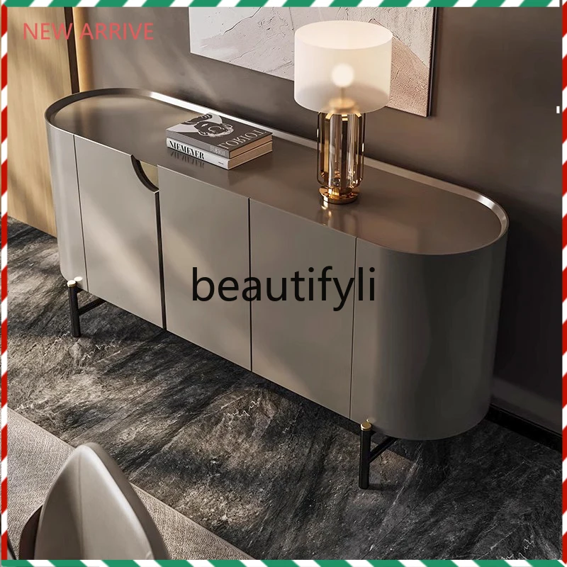 

D2520 Italian minimalist side cabinet, simple and modern entry door entrance cabinet, living room decoration against the wall