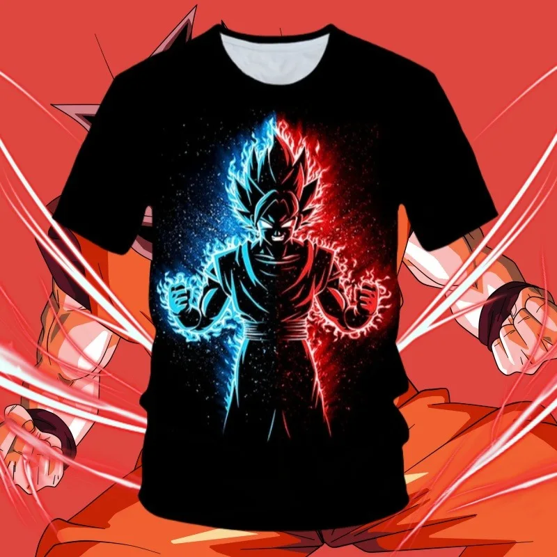 Camisetas de Dragon Ball Z, camisetas DBZ, camiseta de verano de Anime japonés Harajuku con estampado 3D, camiseta de manga corta para hombre, Top Y2k