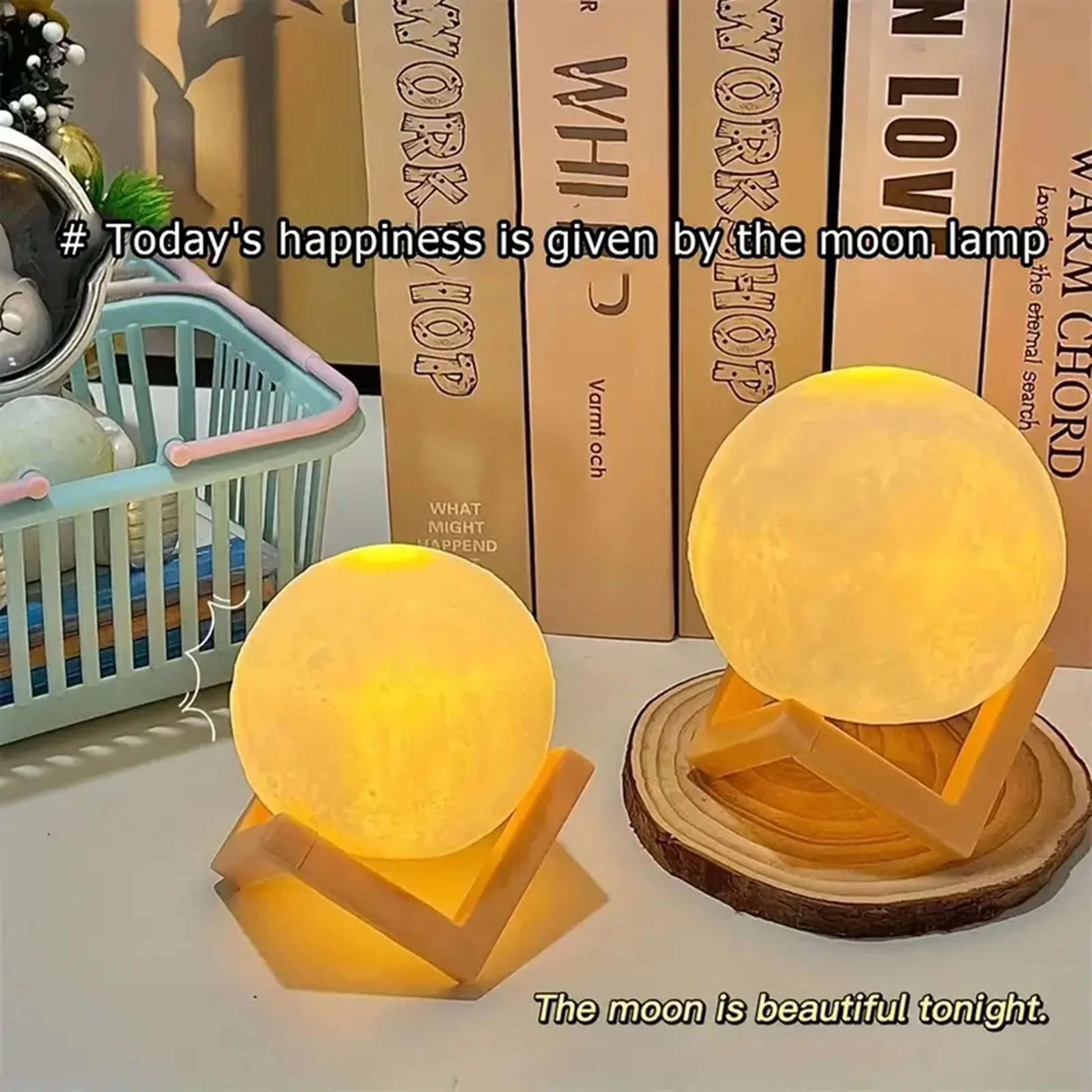 Creative Gift Moonlight LED Bedroom Bed Decoration Atmosphere Light Night Light, Christmas Gift