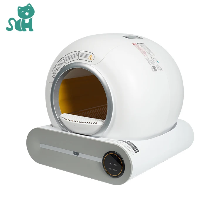 High Quality Automatic Smart Cat Litter Box White Remote Wifi App Control Fully Enclosed Electric Pet Toilet