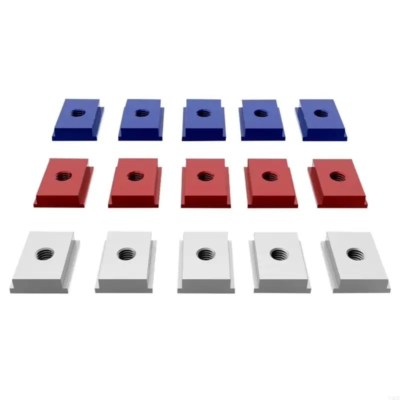 Y5GD 10PCS T-TRACKスライダーアルミニウムM6/8 Tスロットナット家具ナットプロファイル