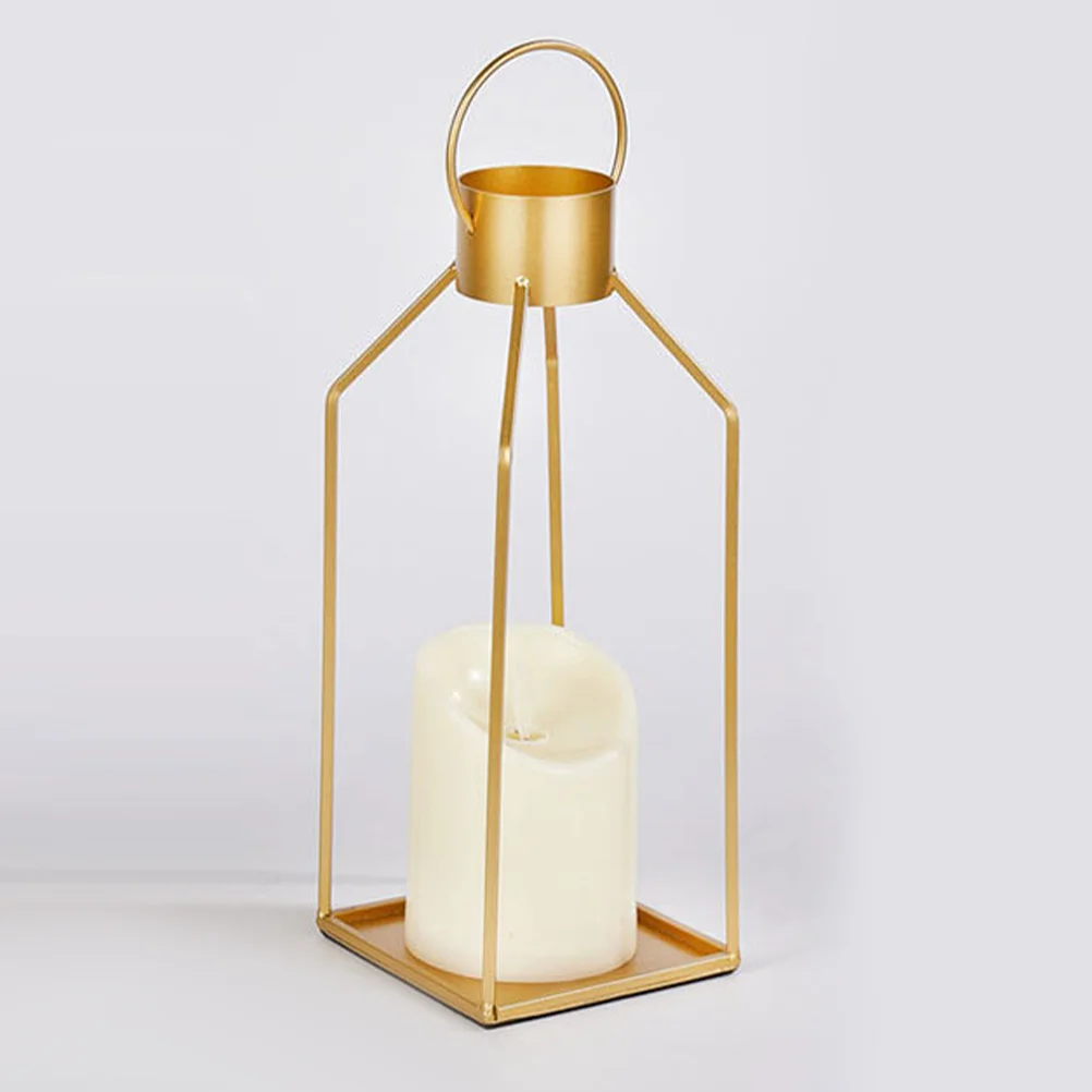 

Golden Iron Holder Retro Design Sturdy Material Desktop Ornament for Home Office Party Wedding Holder