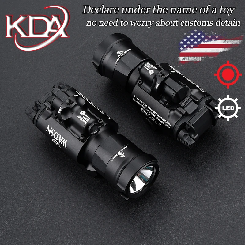 

WADSN Metal X400 X400UH-A Series Hanging Red Dot Aiming Laser Flashlight LED White Scout Light High Powerful Fit 20MM Rail