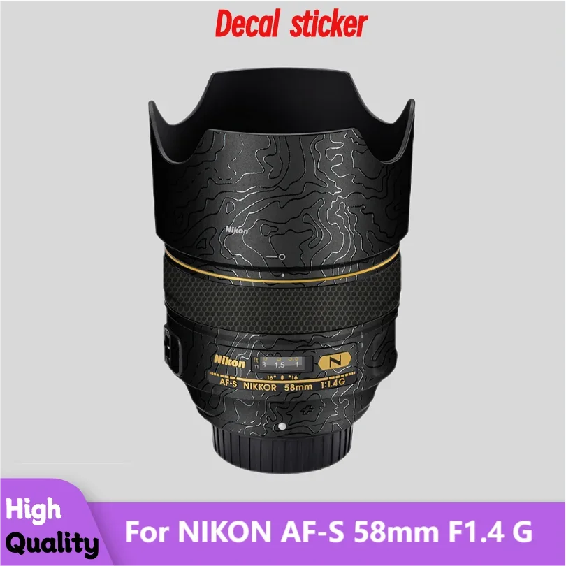 

For NIKON AF-S 58mm F1.4 G Camera Lens Skin Anti-Scratch Protective Film Body Protector Sticker AF-58 F/1.4 G