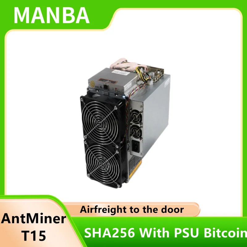 Used AntMiner T15 23T±10% SHA256 With PSU Bitcoin Miner Better Than S9 S11 T17 WhatsMiner M3 M21S M20S T2 T3