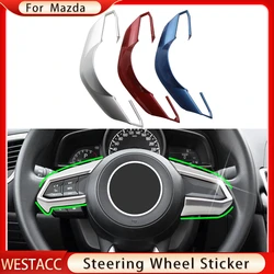 Car Steering Wheel Trim Circle Sequins Cover Sticker for Mazda 3 6 CX-3 CX3 CX-5 CX5 CX8 CX9 Axela Atenza 2017 2018 Accessories