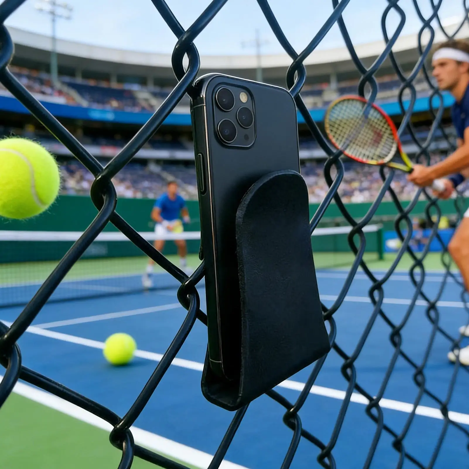 

Крепление для телефона на теннисную ракетку: держатель для смартфона, записывающее устройство, кронштейн для мячей и сетки, для ограждений, спортзалов, занятий спортом на открытом воздухе, фитнеса, тенниса