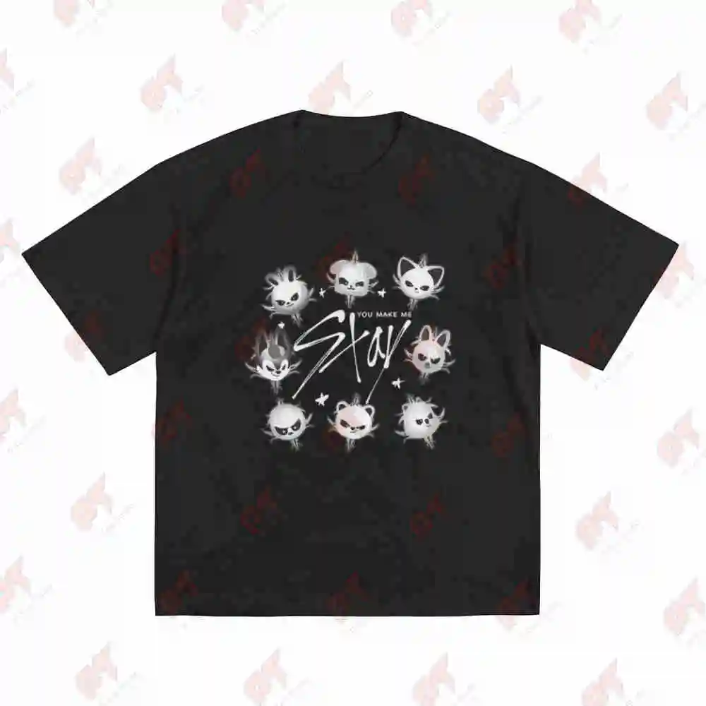 SKZ Stray Dominate World You Make Me Stay Short Sleeve Tee 100% Cotton T-Shirt