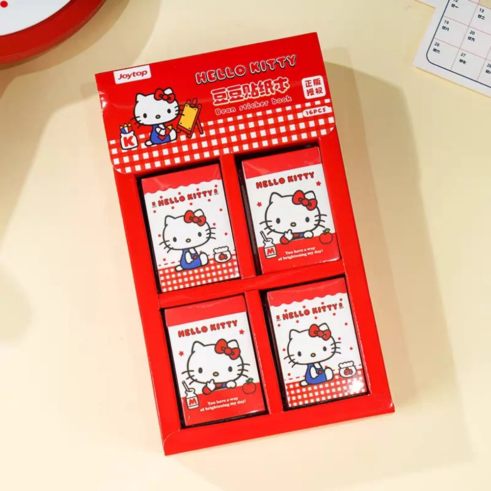 Genuine Sanrio Hello Kitty Mini Pocket Sticker Book Cartoon Kt Cat Decor Sticker For Notebooks Highlighting Classroom Rewards