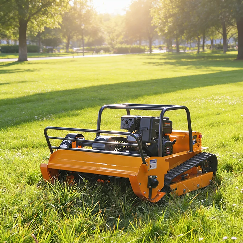 

Customized scenic slope protection track remote control lawn mower for outdoor complex terrain remote control mowing