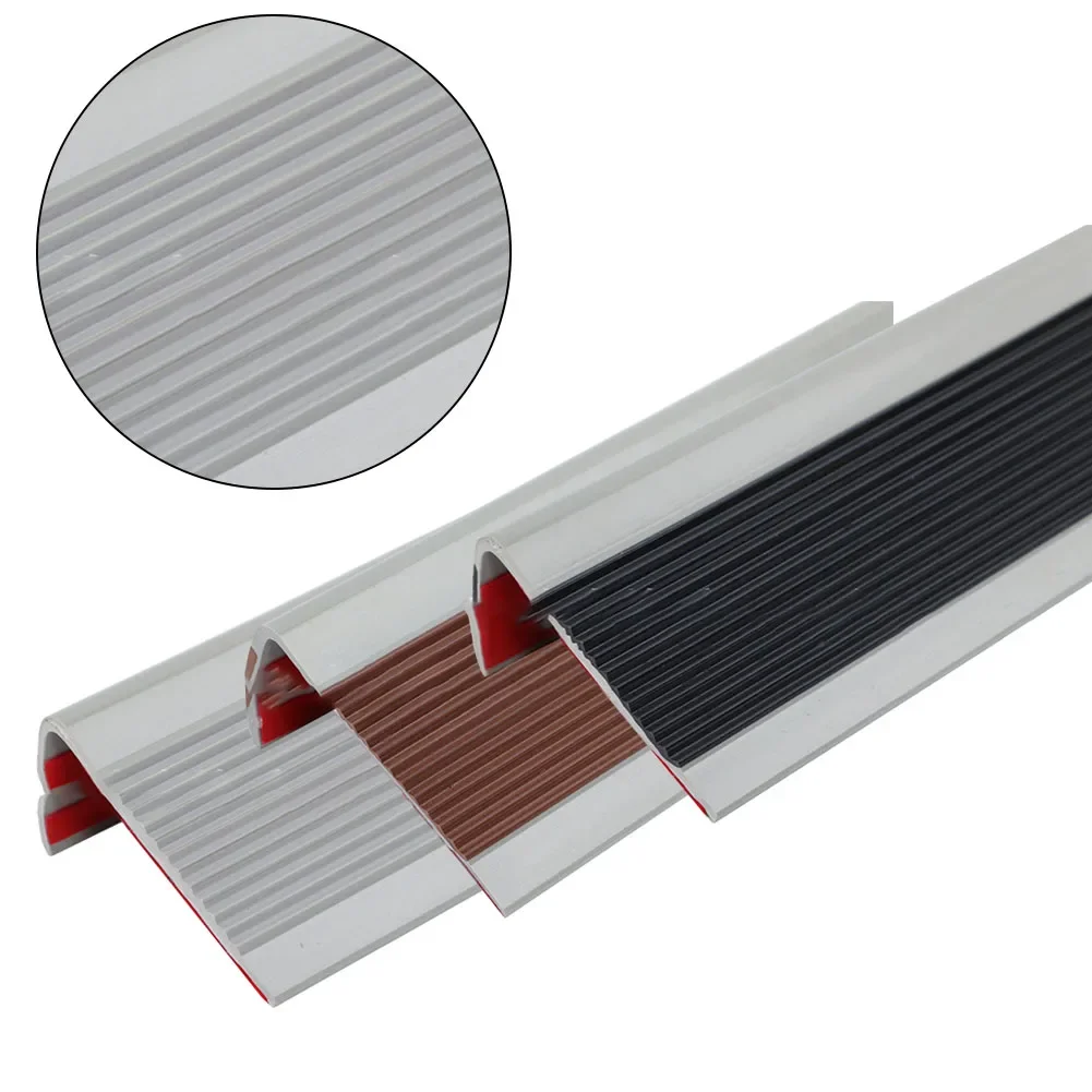 Coussinet d'angle d'escalier, bord de marche, bande Anti-Collision à Angle droit, bord d'escalier gris/marron/noir, bordure d'escalier en caoutchouc hautement adhésif
