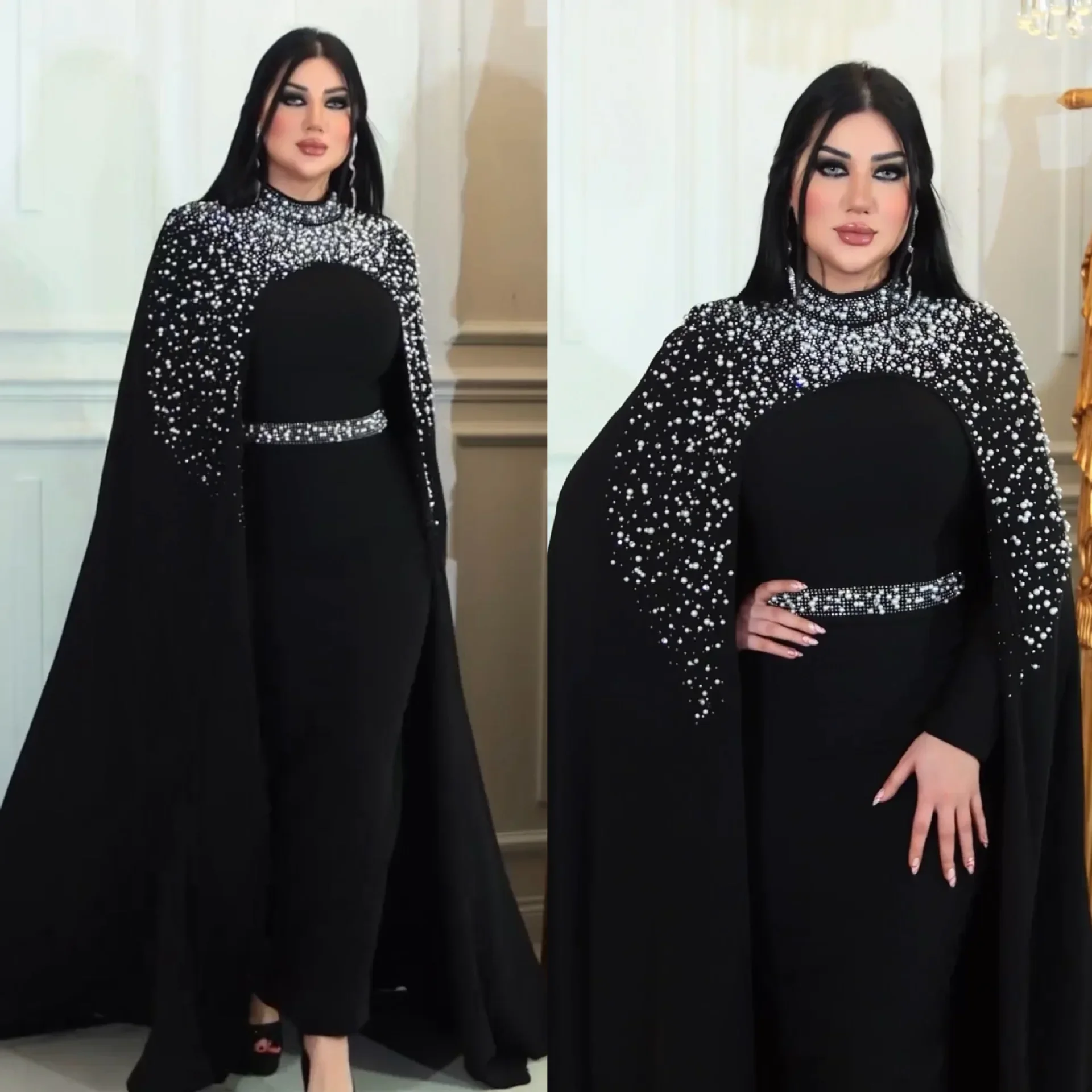 African Dresses for Women Spring 2024 Africa Long Sleeve O-neck 2 Pieces Set Muslim Fashion Abaya Party Evening Long Maxi Dress