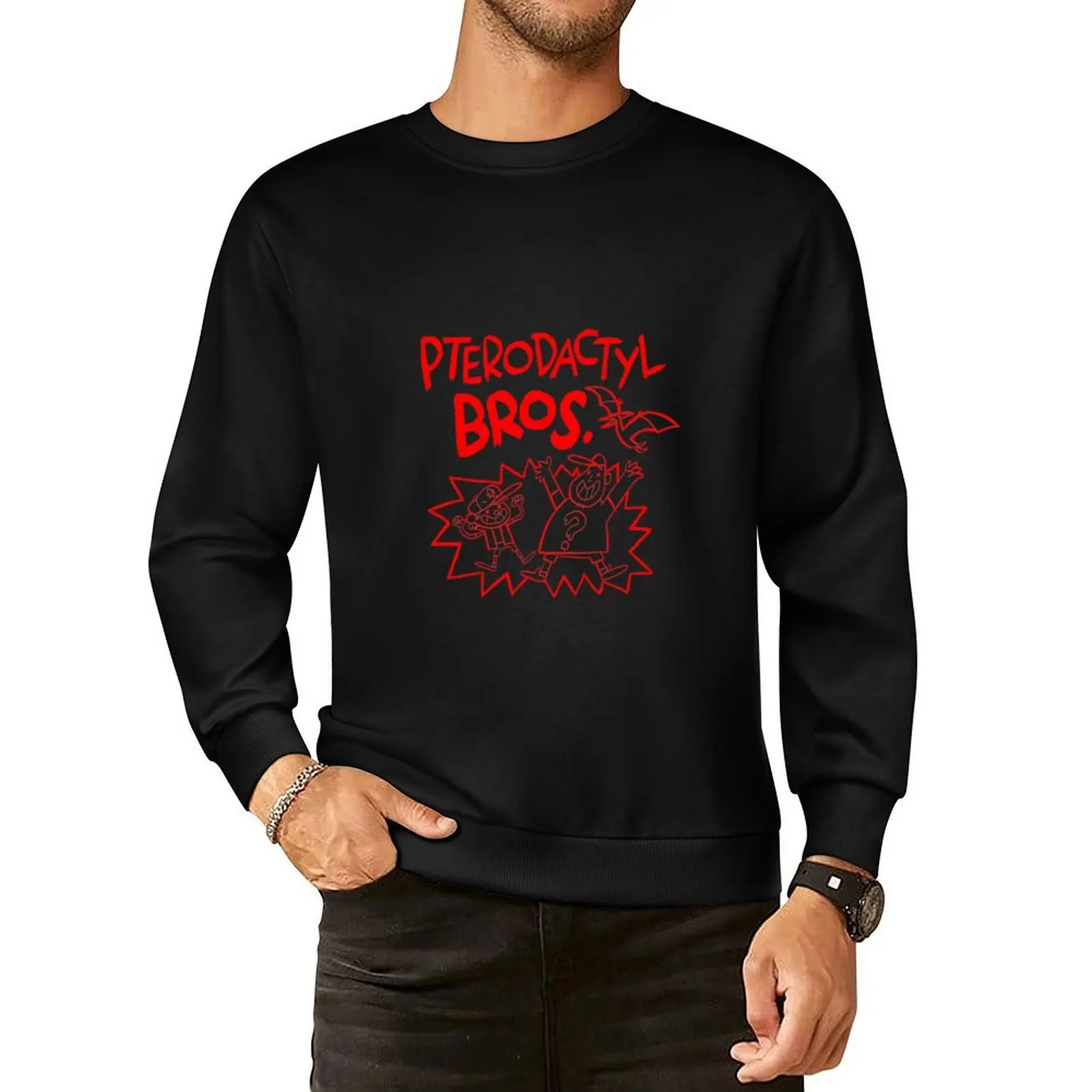 

Pterodactyl Bros Pullover Hoodie men's clothes blouse sports sweatshirt man
