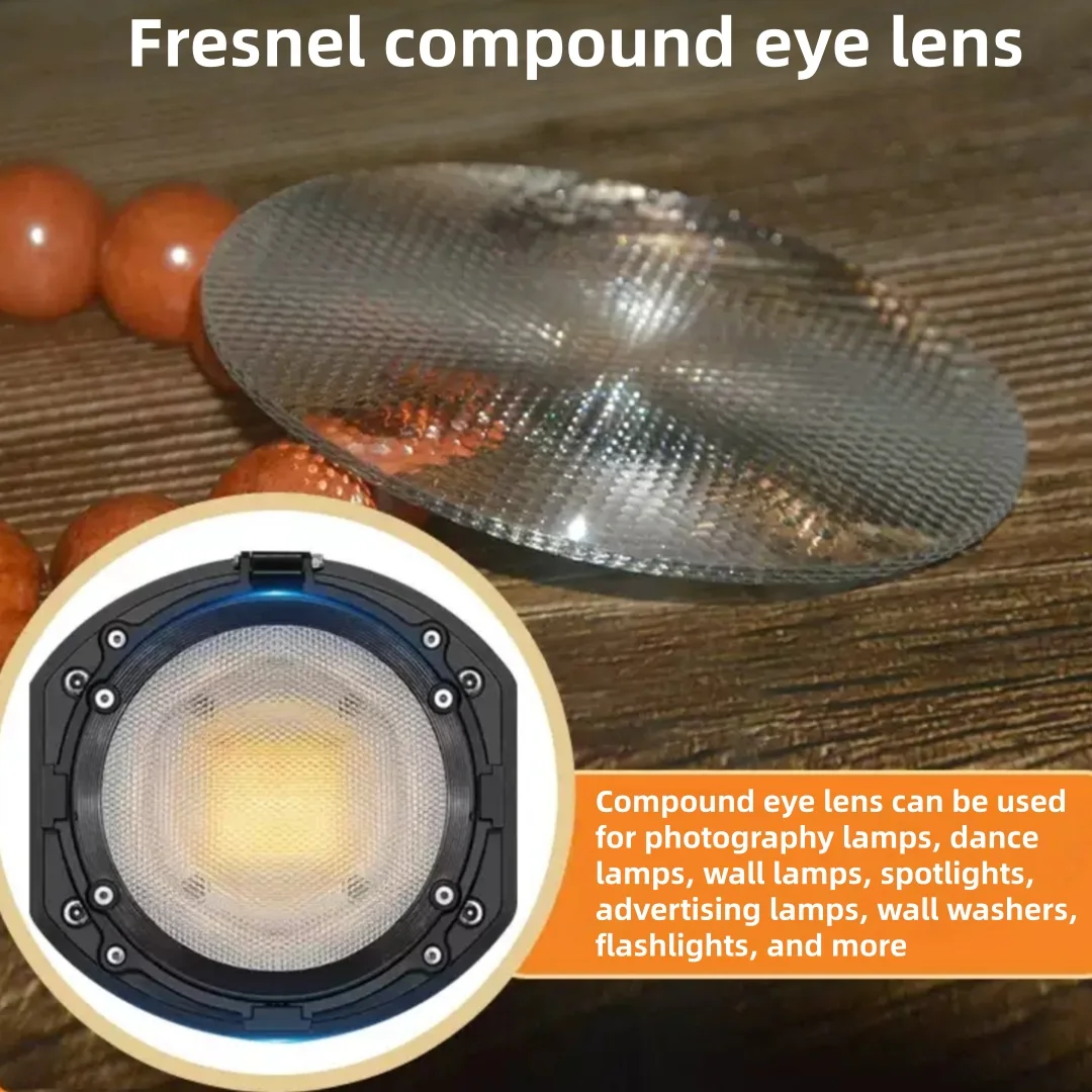 Diameter 50-300mm Compound Eye Fresnel Lens Acrylic PMMA Material Uniform Light Spot Enhanced Light Efficiency Fly Eye Lens
