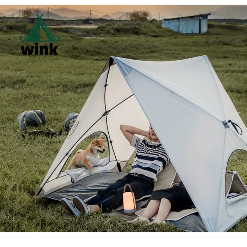 Quick Picnic Canopy, Full-Automatic Quickly Open, Exquisite Outdoor Camping, Sun-Proof Beach Grass, Multi-Person Tent