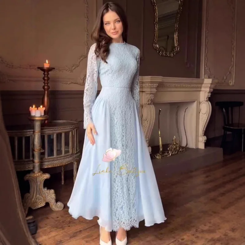 

2025Summer new style retro elegant long-sleeve waist-cinching long dress soft dress for women