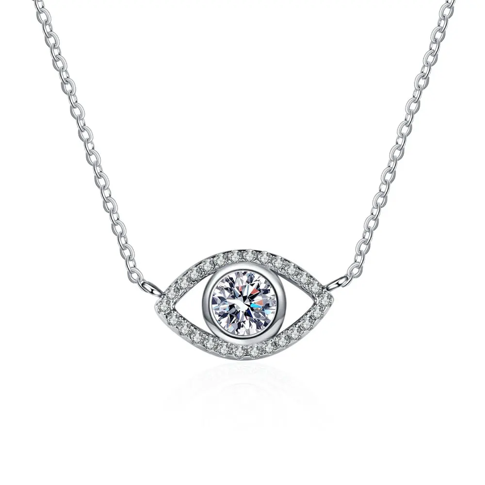 KNOBSPIN 5mm D Color Moissanite Necklace Lab Diamond GRA Certified Fine Jewelry 925 Sterling Silver Necklaces Wedding for Women