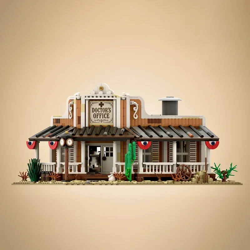 Moc Building Blocks Architecture Model Medieval Border Clinic Modular Building Blocks Gift Children's Toys DIY Assembly Set