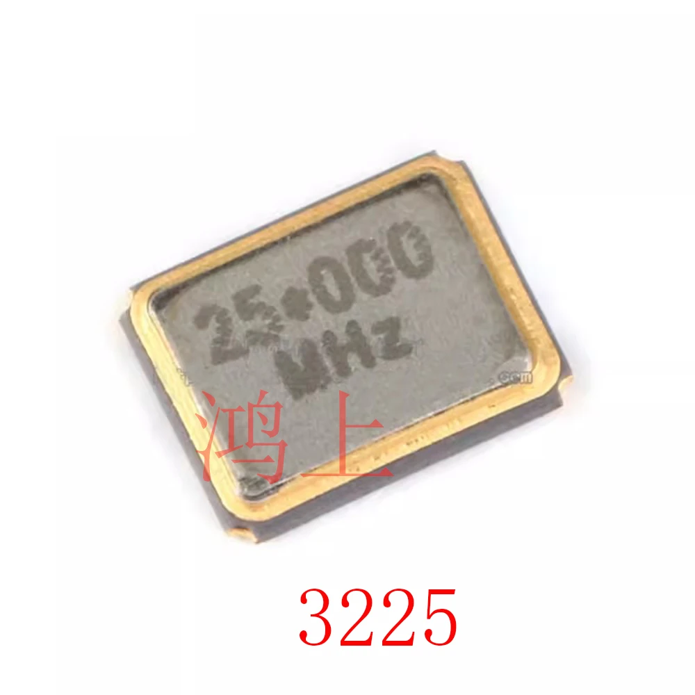 10Pcs/Lot 3225 SMT passive crystal oscillator 25MHz ± 10ppm 12pF ic components   power components sales