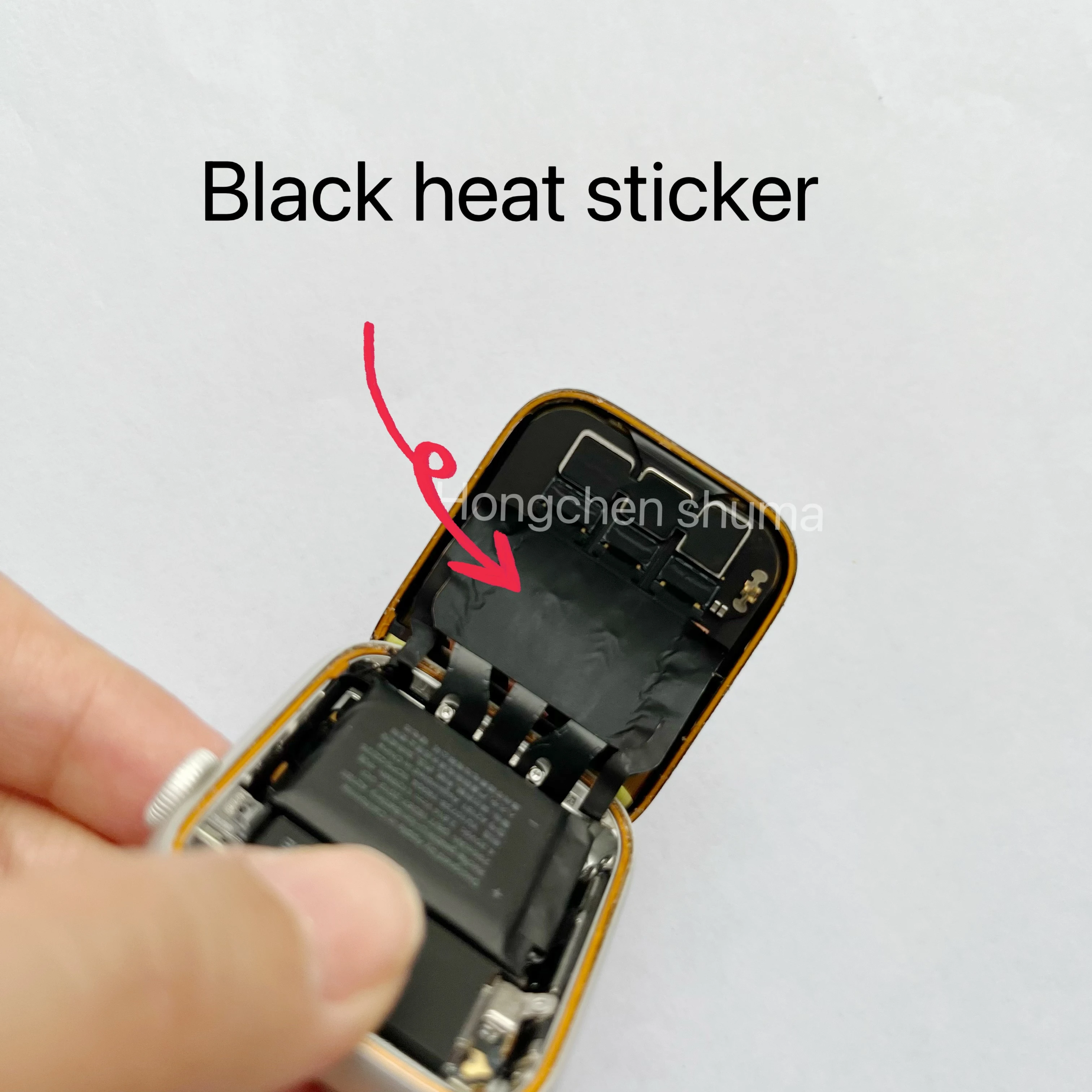 Black Heat Sticker For Apple Watch Series 4 5 SE S6 40mm 44mm Adhesive Tape Glue Flex Cable Replace Repair Parts Replace