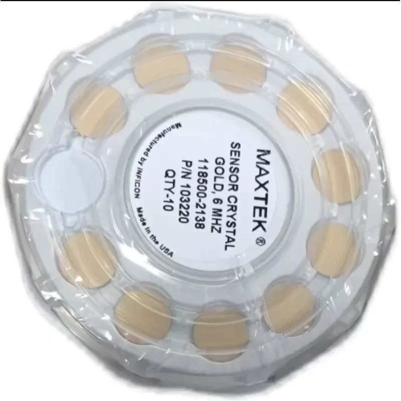 Douya 103220 Single Sided Gold Plated Quartz Crystal Oscillator 6MHz 14mm Outer Diameter PVD Film Thickness Monitor Sensor Wafer