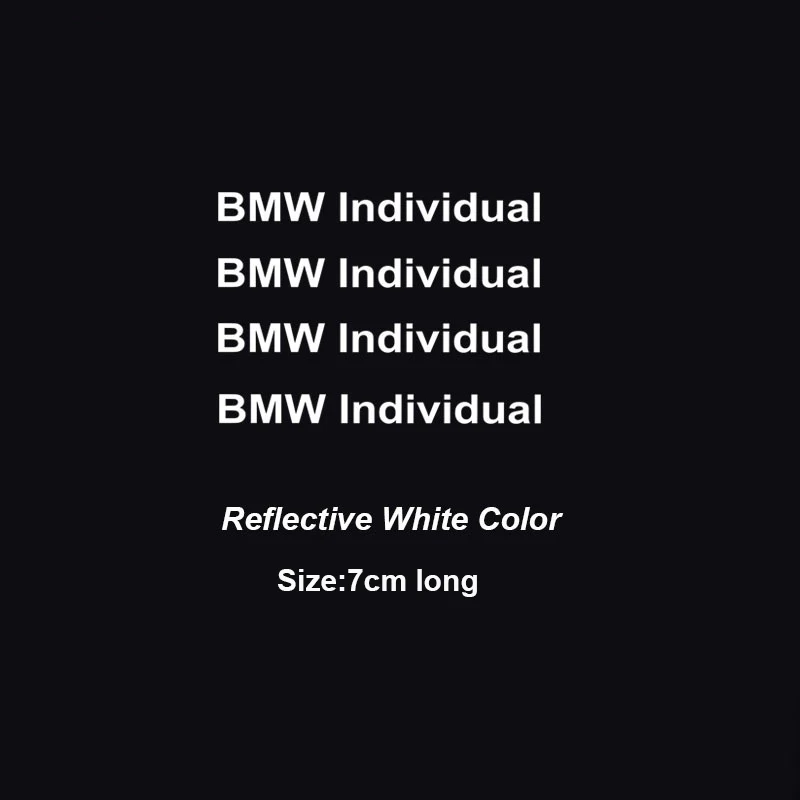4Pcs Car Wheel Sticker For BMW Individual E46 E60 E39 E70 E83 E85 E87 E90 F10 F20 F30 1 2 3 5 7 X Series M3 M5 M7 M2 - Image 3