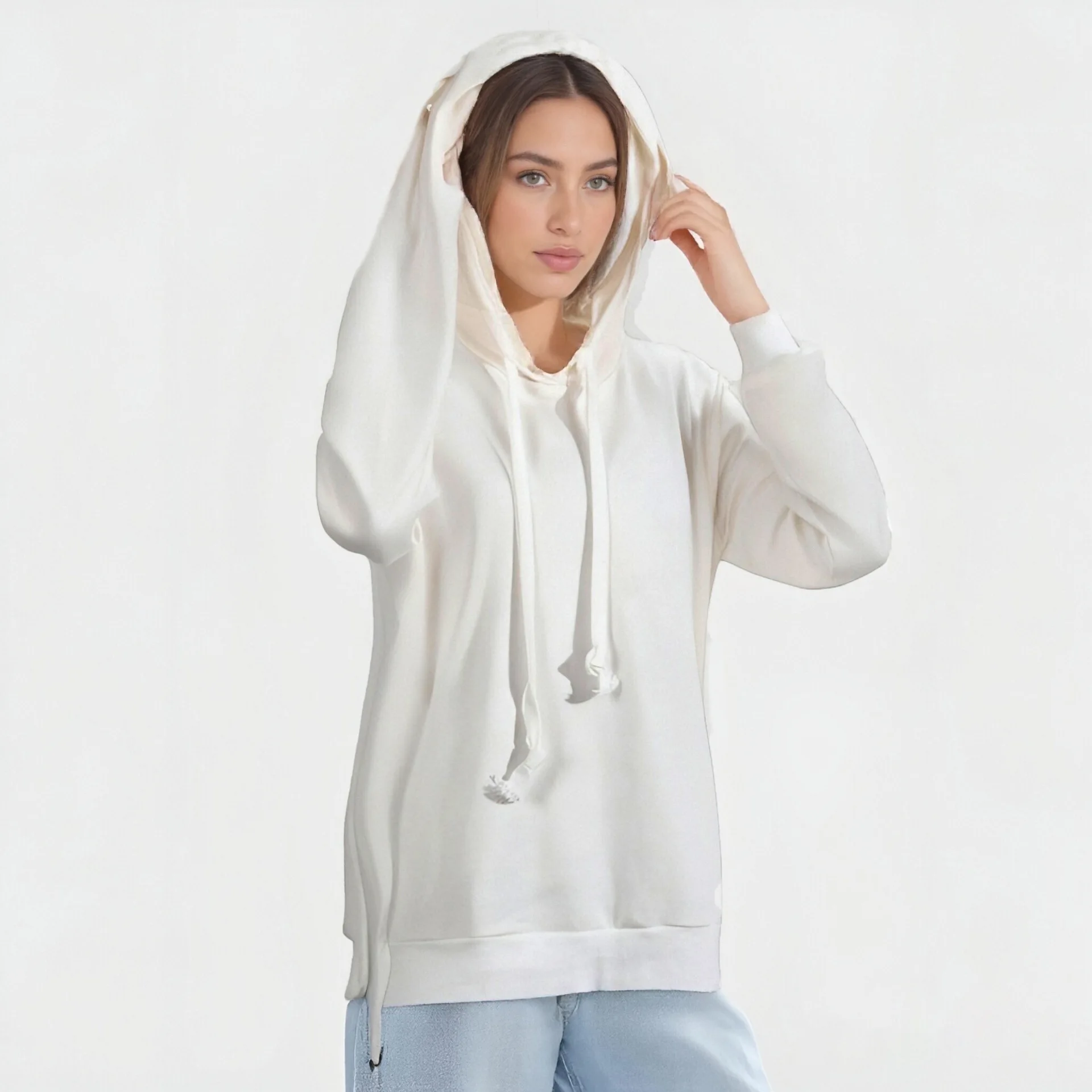 Felpa con cappuccio allentata casual comoda e versatile di nuova nicchia autunnale da donna alla moda streetwear