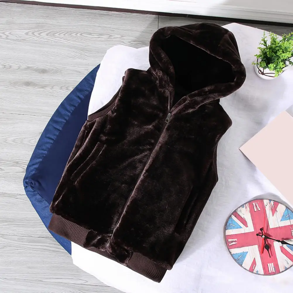 2022 Nieuwe Mouwloze Jas Mannen Hooded Warm Thermische Witnter Faux Fur Vest Mannelijke Pluche Flanellen Jas Pluizige Fleece Vest Herfst