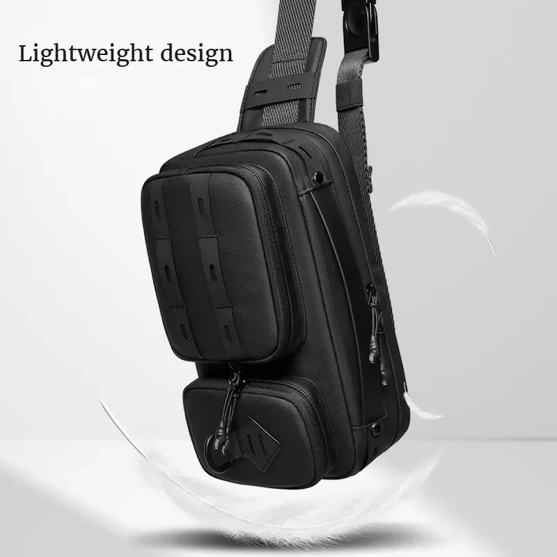 

Crossbody bag for men,European & American trend single-shoulder bag,tactical waist bag,water-resistant chest pack,borsa tracolla