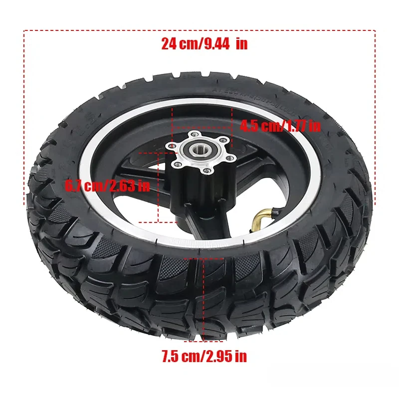 10x2.75-6.5 10 Inch  Tyre Wheel+disc brake disc for Electric Scooter Off-Road Vacuum Explosion-proof Tire Parts