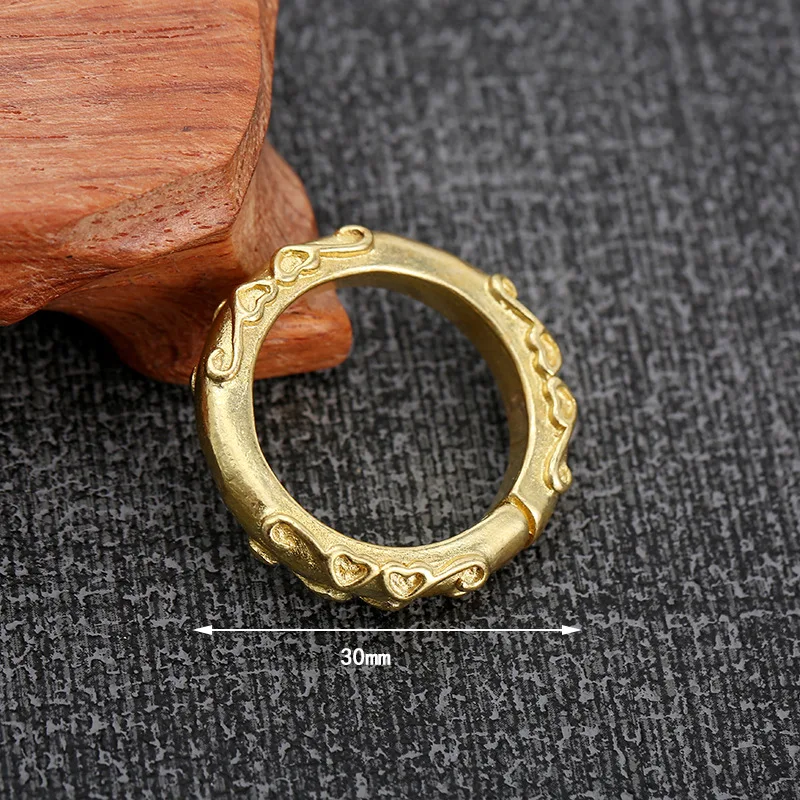 Handmade Refined Crop Core Pattern Key Ring Tang Cao Ring Open Ring Luggage DIY Connecting Ring Accessories