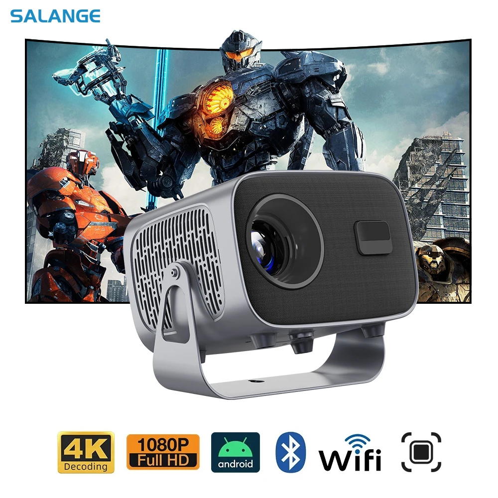 

Salange A10 Mini Smart Projector Android 11 WIFI Bluetooth Home Theater Cinema Beamer LED for Full HD 4k Video Game Console