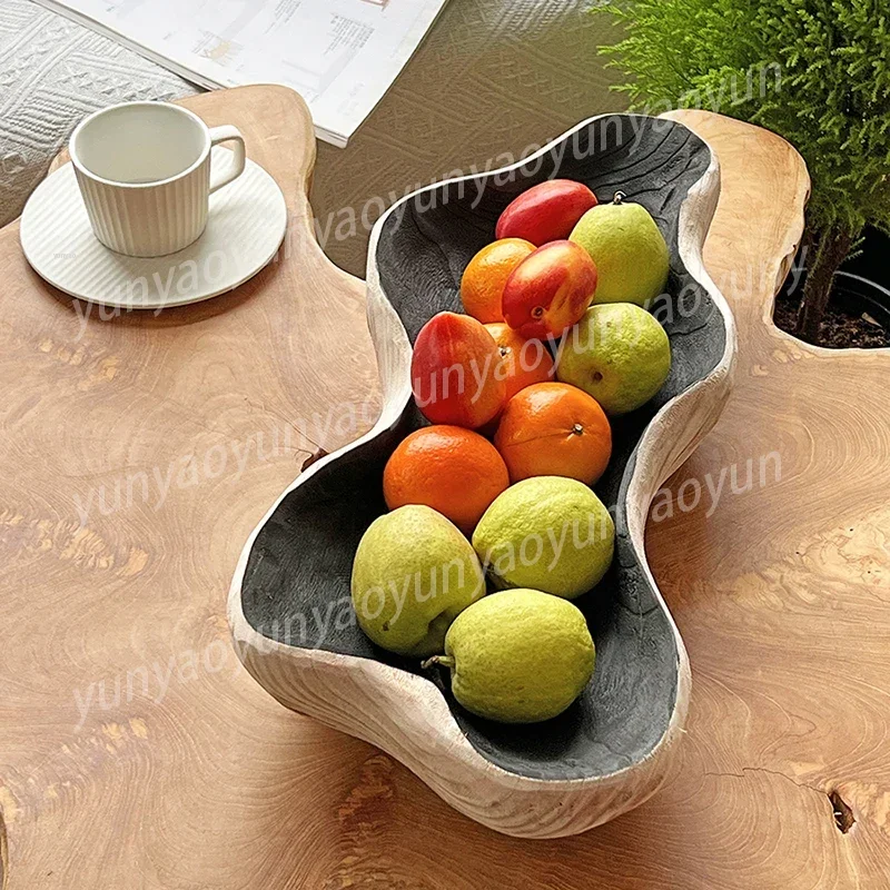 Log Fruit Tray Decorative Tray Exquisite