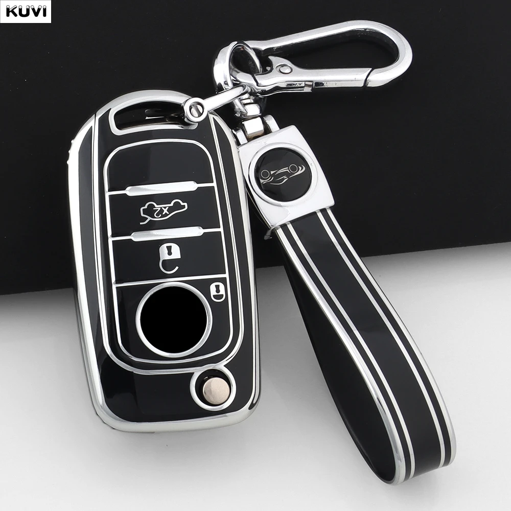Fashion TPU Flip Key Case Cover Shell For FIAT Tipo Toro Nuovo Freedom 500X Doblo Argo Grazie Protector Fob Keychain Accessories