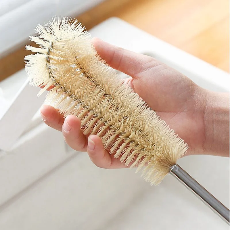 1PCS Wooden Handle Bottle Cleaning Brush Kitchen Drink Wineglass Bottle Glass Cup Cleaning Brush