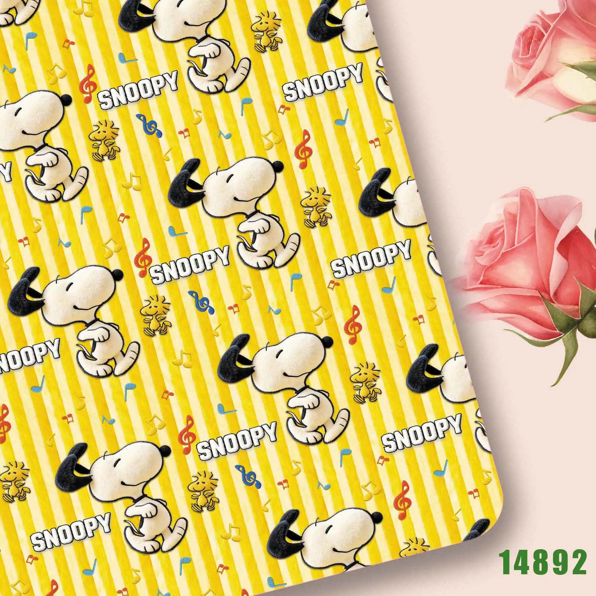 TAKARA TOMY Snoopy fabric140CM Cartoon Polyester cotton fabric Patchwork Tissue Kid Home Textile Sewing Doll Dress Curtain14890 - view 3