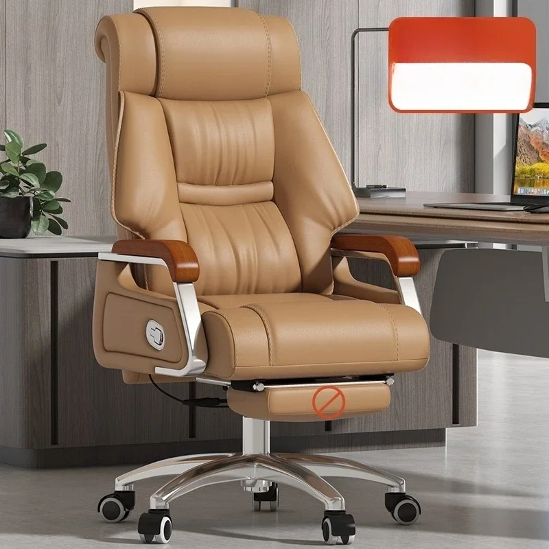Office chair comfortable seat sofa office computer chair leather business chair