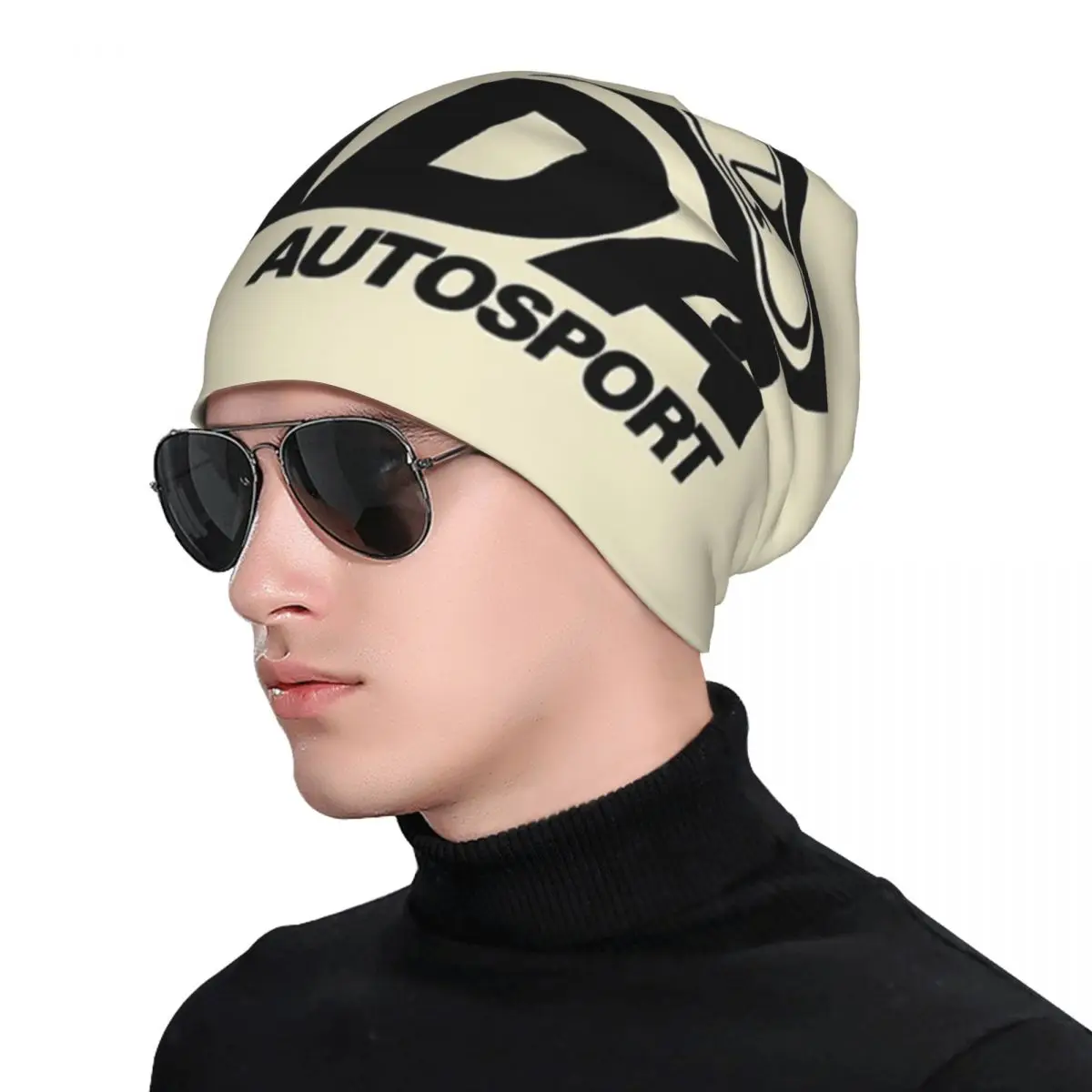 Lada Autosport With Flag Logo (black) Warm Knitted Cap Hip Hop Bonnet Hat Autumn Winter Outdoor Beanies Hats for Men Women Adult