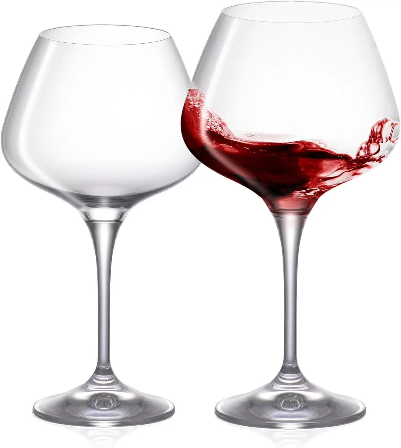 

Wine Glasses Set of 2, 20 oz Hand Blown Crystal Bordeaux Wine Glasses, Thin Rim & Long Stem, Perfect for Red & White, Da