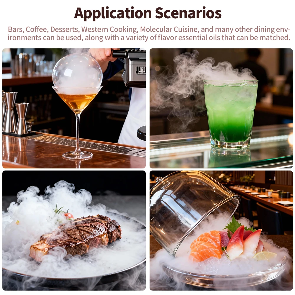 قابلة للشحن كوكتيل الدخان بندقية USB الغذاء المدخن يده نكهة الناسف مع رائحة للمنزل بار بارمان عدة المطبخ الجزيئي