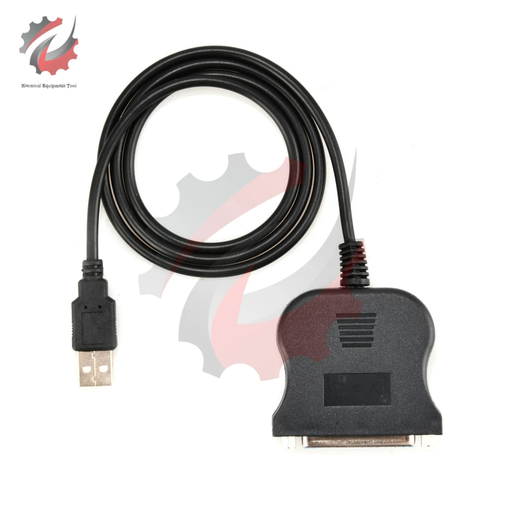 USB To 25 Pin DB25 Female IEEE 1284 Parallel Printer LPT Adapter Print Converter Cable Parallel Interface Communication