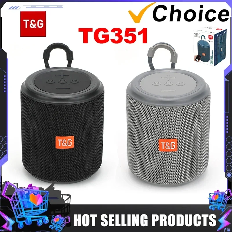 T&G TG351 Portable Bluetooth Mini Speakers Outdoor TWS Music Player Box Support TWS HSP/HFP Handsfree Profile L2CAP/A2DP/AVRCP